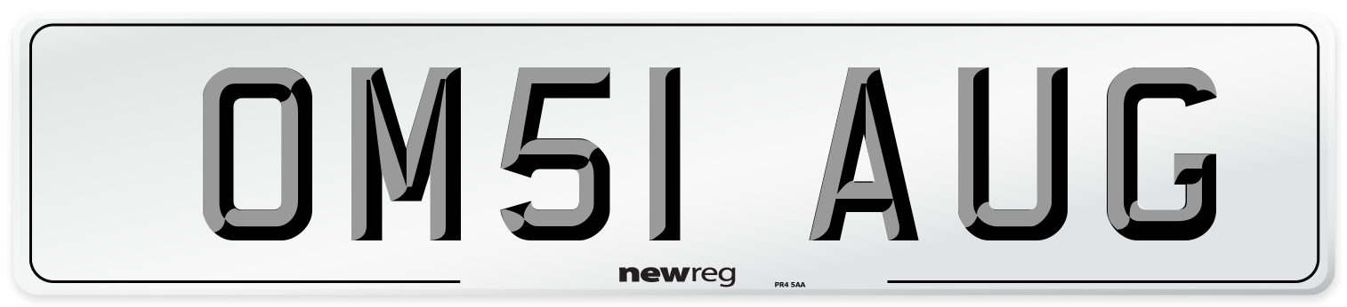 OM51 AUG Number Plate from New Reg